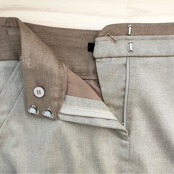 ETCETERA Pencil Skirt With Pocket in Tan & Brown, Viscose Blend, Size‎ 4 - Picture 4 of 10